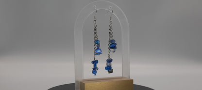 4 MODÈLES DE BOUCLES D'OREILLES EN PIERRE DE LAPIS LAZULI - BIJOUX ARTISANAUX, UNIQUES & ORIGINAUX