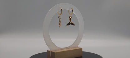 BOUCLES D'OREILLES DUO ORIGINAL " SIRÈNE + ÉTOILE DE MER " - BIJOUX BRELOQUES FANTAISIES